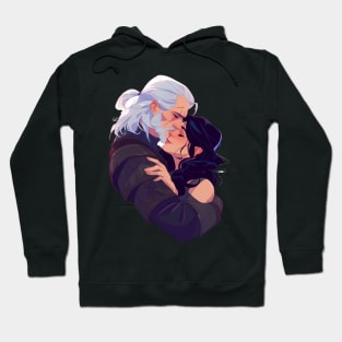 Lovers Embrace - Valentines Day - Anime Style - Witcher Hoodie